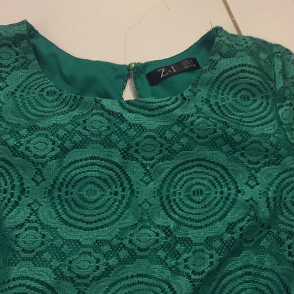 *BOGO 50%*Z&I Green lace dress - Picture 3 of 5